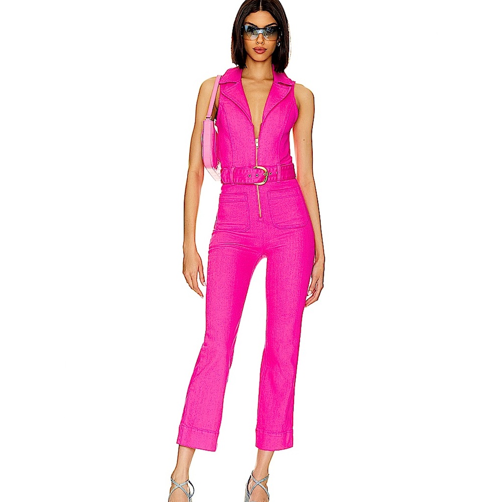 NWT SMYMM Jacksonville PINK cropped jumpsuit XS